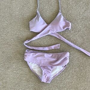 purple high waisted bikini
